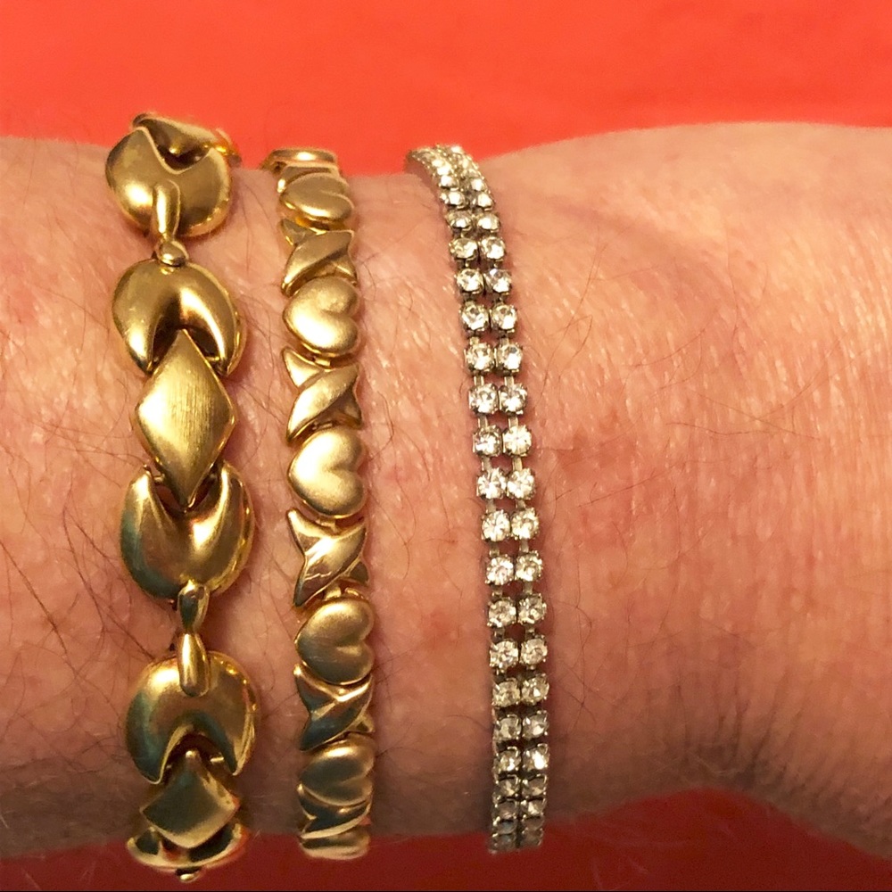 Strass crystals two strand bracelet